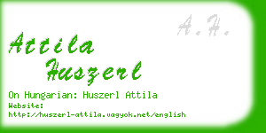 attila huszerl business card